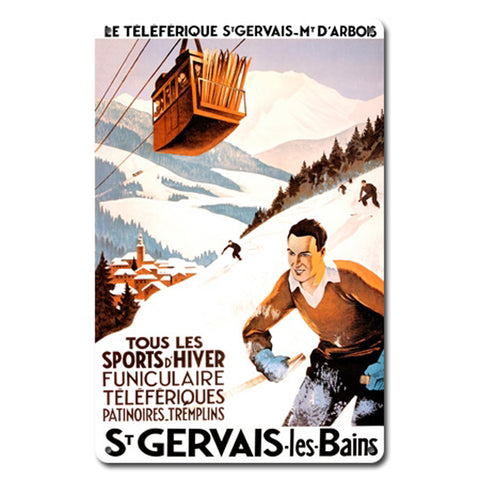 St. Gervais les Bains Metal Ski Sign