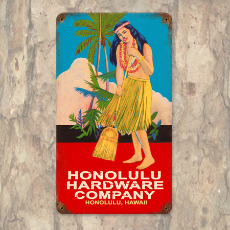 Honolulu Hardware Metal Sign