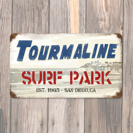 Tourmaline Surf Park Metal Sign