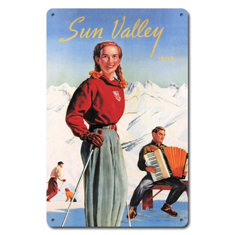 Sun Valley Idaho Metal Ski Sign