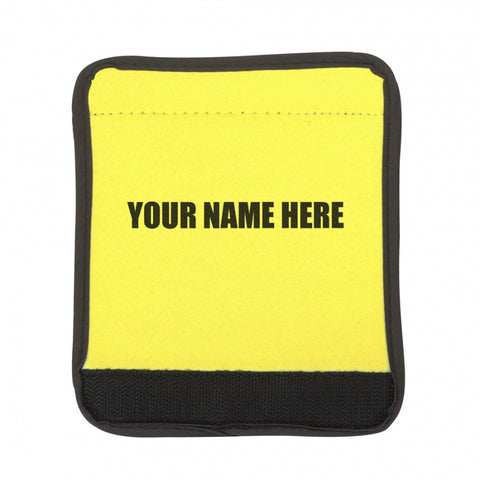Personalized Yellow Luggage Handle Wrap
