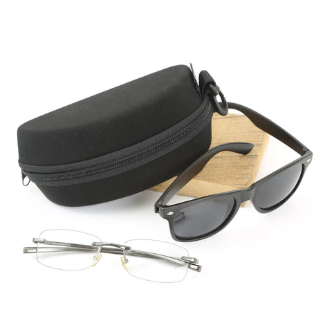 Molded Foam Sunglasses Case Double Eyeglass Reading Glasses Case Portable Sleeve Box Bag Traveling