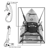 Tall Back Fishing Molded Foam Kayak Seat, Sit On Top Kayak Seat with Fishing Pack